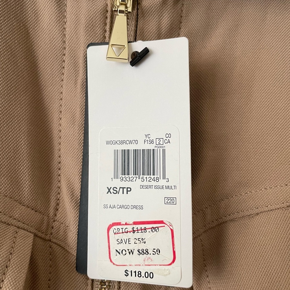 NWT - GUESS Sleeveless Utility Dress — Size XS - Picture 2 of 10